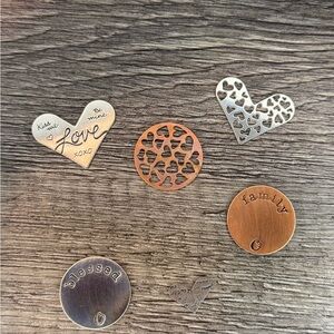 Origami Owl Silver and Bronze Locket Plate Set